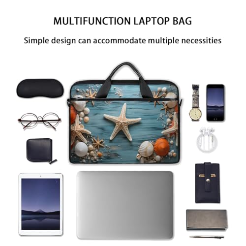 Maletín para laptop 15 pulgadas diseño madera Starfish Beach miniatura 7