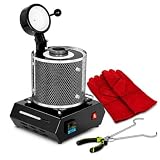 WXPXYBF Four de Fusion électrique 1900 W, capacité 3 kg, pour Or, Argent et cuivre ; kit de fonderie avec creuset ; fonderie compacte pour la Production de lingots de Bijoux.