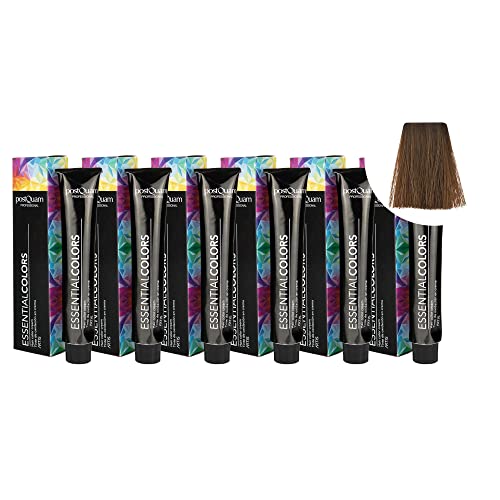 PostQuam - Pack de 6 Tintes de Peluqueria Profesional de Elevado Poder Cubriente | Tinte Permanente 100% Cobertura de Canas Garantiza Color Natural Uniforme y Duradero - Más de 90 Colores Disponibles
