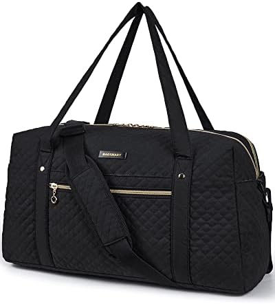 Travel Duffle Bag, BAGSMART 37L Weekender Overnight Bag with Wet Pocket for Women, Large Carry On Bag with Laptop Compartment And Shoes Bag for Travel, Business Trips, Sports(Black)