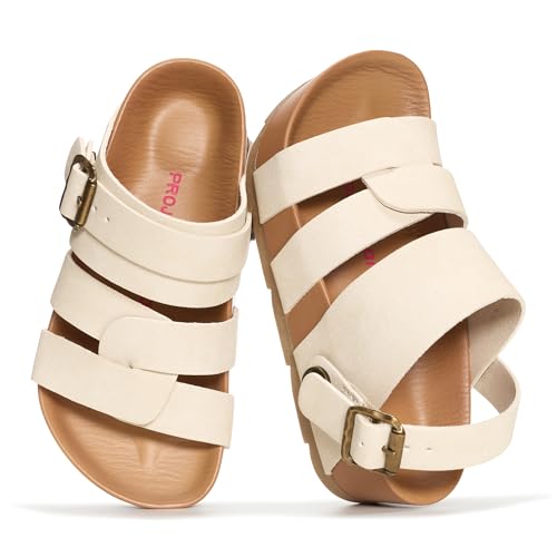 Image of Project Cloud Kids Sandals for Girls - Girls Sandals with Adjustable Buckle Closure, Comfortable Plush & Soft Insole w /Wedge Design Non-Slip Outsole