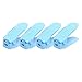 Zapatos bastidor 4pcs zapato de almacenamiento en rack ajustable de doble capa de soporte de la zapata del hogar zapato zapatero estante de almacenamiento integrado-azul ahorro de espacio Zapatillas d