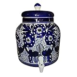 Artesanal Dispensador de Agua de Cerámica de Talavera Pintado a Mano (sin Base)...