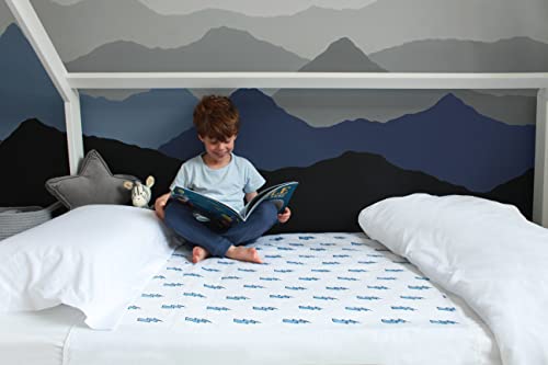 Matratzenschoner Kinderbett | Waschbare Bettnässe Bettwäsche | 85 x 90cm hochwertige Bettauflage mit Tucks | Für Einzelbetten, Kinderbetten, Babybetten | wasserdichte (Blitz) - Image 4
