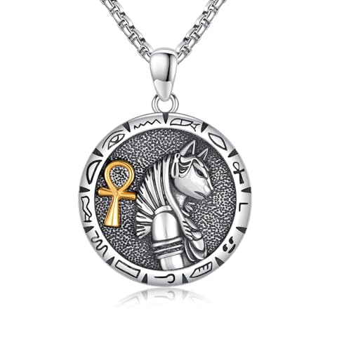 Collier Bastet en argent 925, pendentif déesse chat égyptien de haute qualité