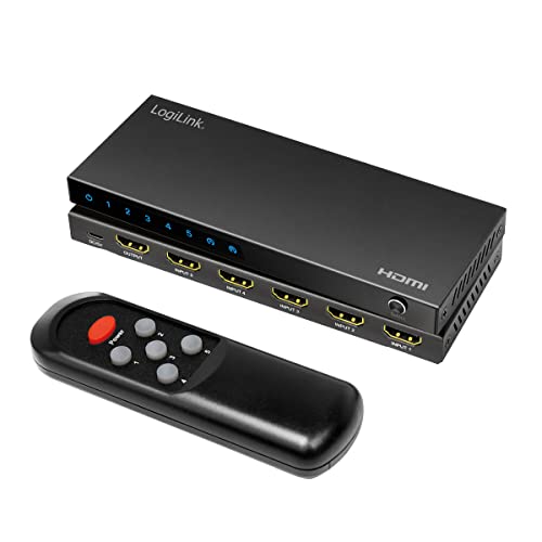 Conmutador HDMI 5 entradas 4K 60Hz LogiLink para consolas y reproductores 3