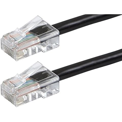 Buhbo 1.5Ft Cat6 UTP Ethernet Network Non Booted Cable, Black Cover