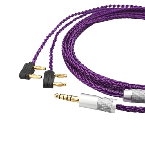 Cable para auriculares plateado HiFi 3.5mm 0.7m miniatura 3