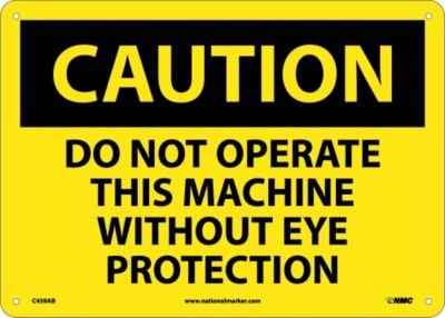 Panneau OSHA en aluminium NMC signalisation machine jaune de sécurité