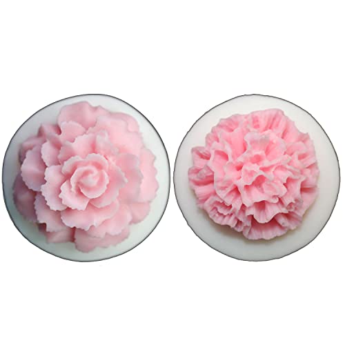 Lvdge 2Pcs/Set Carnation Flower Silicone Mold: Perfect For Resin Art Flowers, Cake Decorating, Soap Making, Candle And Aromatherapy Products #TOP11