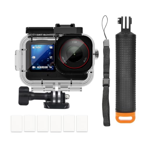 Kit Accessoire Plongée Osmo Action, Boîtier Etanche pour DJI Osmo Action 6, Boîtier Plongée+Mont Thumbscrew + Poignée Flottante Etanche + 6 Insert Anti-buée