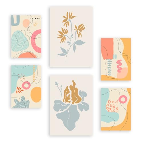Posters fleurs abstraits éthiques décoration murale esthétique maison salon chambre A4 A3