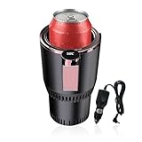 Yesinaly 2-in-1 Smart Car Cup Cooler and Heater, Smart Cup for Car with LED Temperature Display Touch Control, Keep Drink Cold or Hot in Car Cup Holder Fits in Commuter Road Tripper, Purple