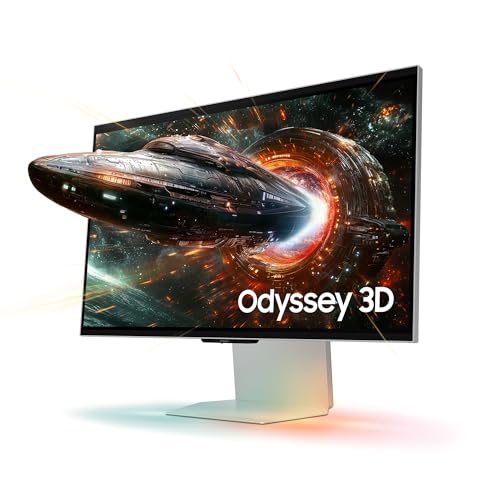 Immagine di Samsung Monitor Gaming Odyssey 3D (S27FG900XU), Flat, 27'', 3840x2160 (UHD 4K), 16:9, IPS, 165Hz, 1ms, Compatibilità G-Sync, HDMI, DP, Casse, HAS, Esperienza 3D Glasses-Free, AI 3D Video Conversion
