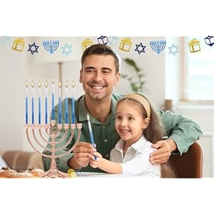 Thedreidelcompanydriplessdeluxetaperedpastelblueandwhitedecorationshanukkahmenorahcandlesforall8nightsofchanukahsingle  Urban Country Home Decor The dreidel company dripless deluxe tapered pastel blue and white decorations hanukkah menorah candles for all 8 nights of chanukah single  urban country home decor