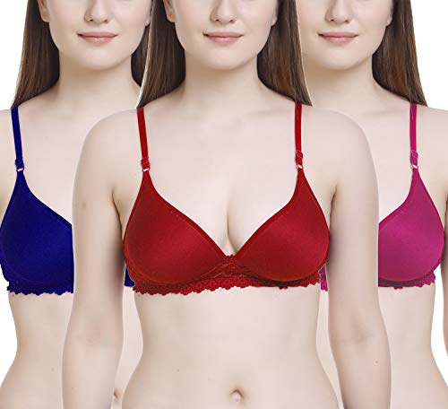 Image of FIMS - Fashion is my style Women Lace Padded Bra Lightly Pad Full Coverage