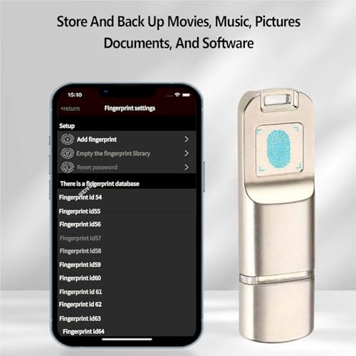 Clé USB 32 Go haute sécurité avec capteur d'empreinte digitale Type-C - 5