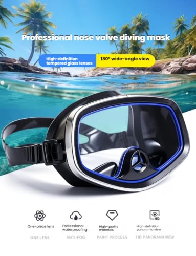 Gafas de buceo sin marco de gran campo visual para esnórquel 6