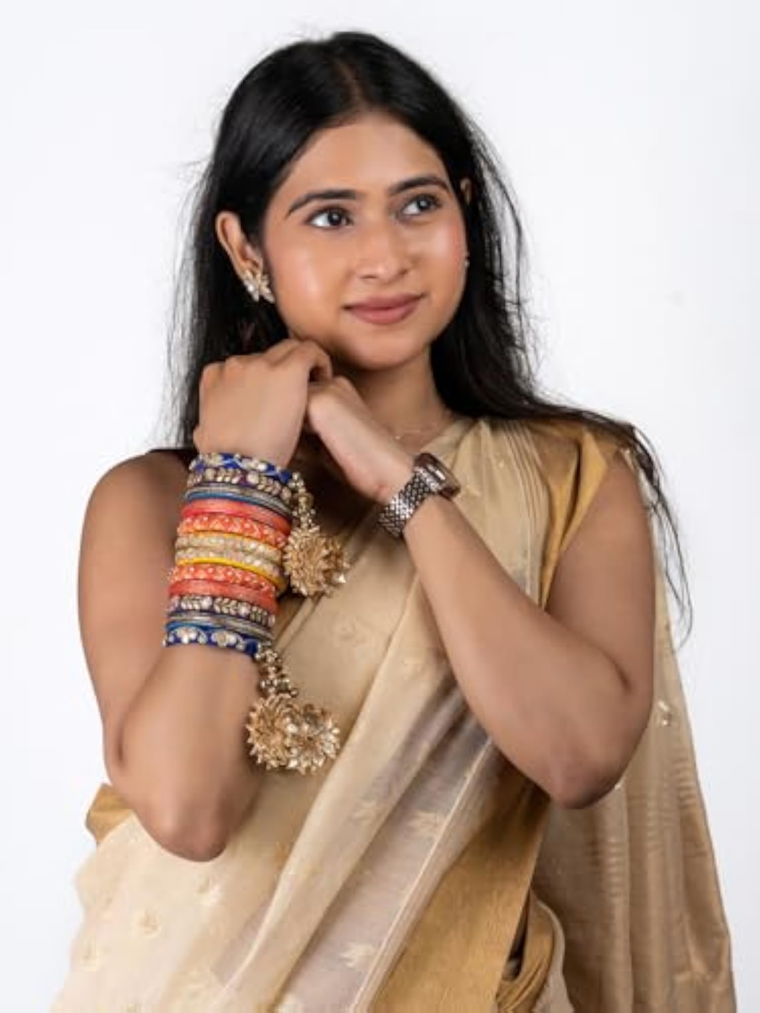 Women's Handcrafted Cotton Thread Bangle Set, 11 Bangles