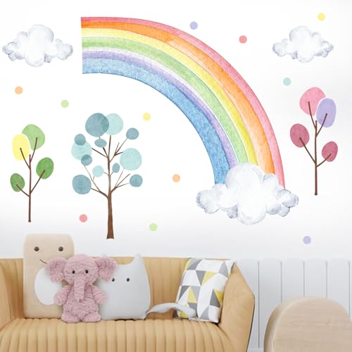 Vinilos de Arcoíris en Acuarela para Decoración Infantil miniatura 4