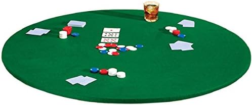 Miles Kimball Sure-Grip Pocker Card Game Green Felt Table Cover - for Square Round Hexagon Octagonal - Choose Size (Square 34"-36")