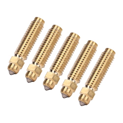 YWBL-WH 0.6mm HARDENED Steel Nozzle Replacement for ELEGOO, Brass Nozzle with M6x25mm Size, High Precise CNC Machining