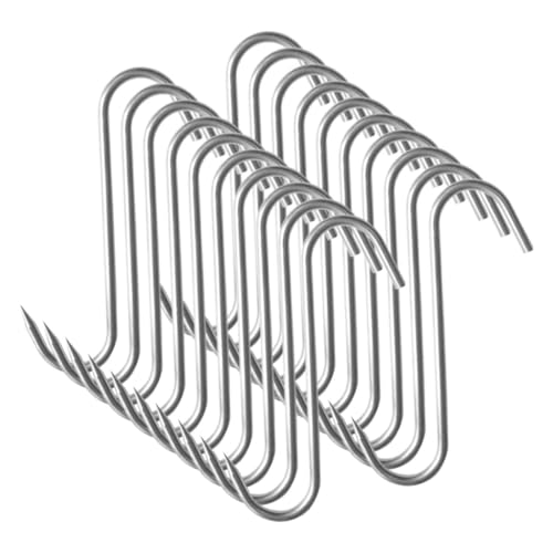 LOLIPPYY 20個 不??尖頭字型ミートフック 耐久性肉吊り下げ用キッチンフック 鶏肉 牛肉 ベーコン加工用ツール