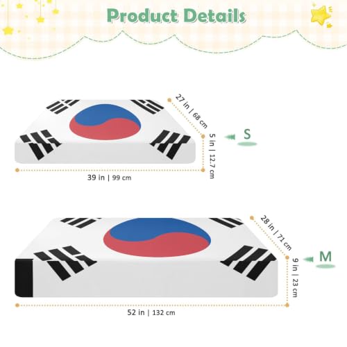 Drap-housse imperméable lit bébé 132x71 alèse motif Corée du Sud