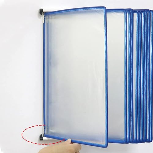 Schreibtisch-Präsentationsmappe, Wandhalterung, Organizer mit 20 Fächern, PVC-Referenzsystem, Briefform, platzsparendes Flip-Leaf-Display