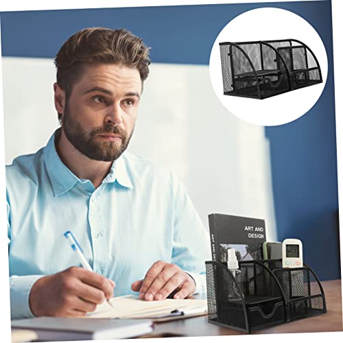 Porte-stylo de bureau en métal à tiroir 7 compartiments haut de gamme durable