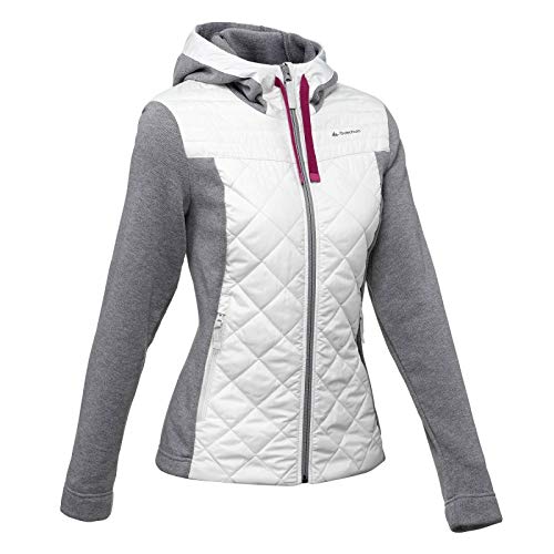 Quechua NH500 Hybrid Women's Hiking Pullover - Light Grey (L