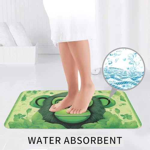 Tapis de salle de bain faciles à nettoyer Clever lot de 3 vert - 7