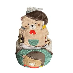 Luiertaartmagie – Beerset luiertaart voor jongens, meisjes of neutraal babygeschenk babyshower doop geboorte souvenir