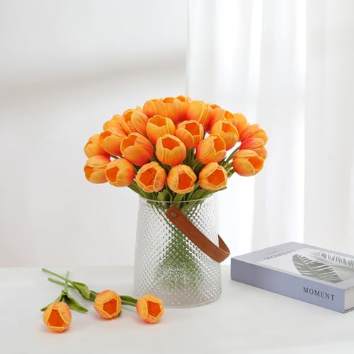 LUWENER 15Pcs Fake Tulips Flowers - Image 3