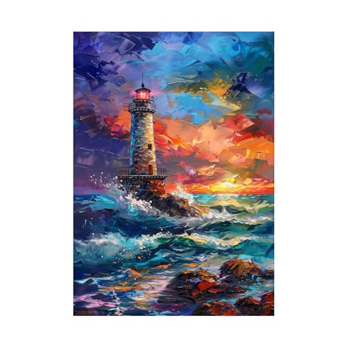 Impression sur toile décoration murale grand format peinture phare