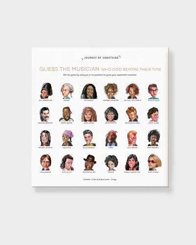 Journey of Something Guess The Musician Card Game - Artist Designed Quirky Musician Guessing Game for Families & Friends