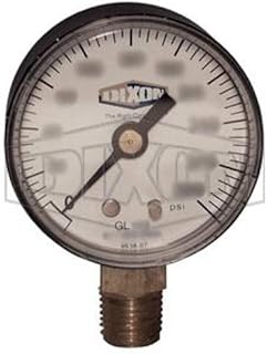 Dixon Valve GL335, 0-160 PSI ABS Standard Dry Gauge Lower Mount (Pack of 15 pcs)