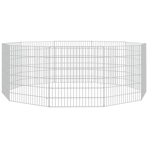 vidaXL Kaninchenkäfig 10 Paneele 54x60 cm Verzinktes Eisen Haustierkäfig Stall