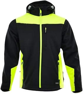 Gahibre Chaqueta Softshell impermeable para hombre y mujer con capucha desmontable, cortavientos, transpirable, chaqueta cómoda, ligera y flexible para trabajo o senderismo, softshell actividades en exterior