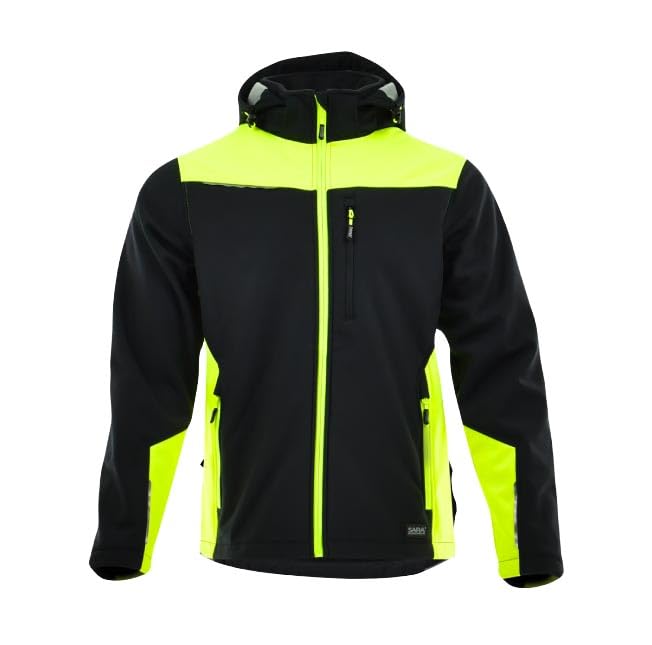 Chaqueta Softshell impermeable para hombre y mujer con capucha desmontable, cortavientos, transpirable, chaqueta cómoda, ligera y flexible para trabajo o senderismo, softshell actividades en exterior