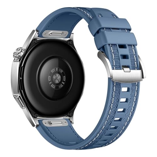 [JUSUTEK] �V�o�� ���� �{�^�����i�C�����V���J�Q���������v�o���h �x���g,For HUAWEI Watch 3PRO/4/GT3/GT4(46MM)/GT5/GT5PRO(46MM)/UITImate/Watch5�K�p,22MM��,�i�C����+�V��