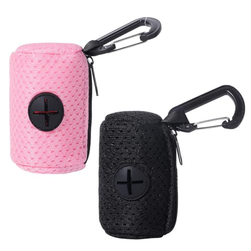 EIHI 2 Pezzi Porta Sacchetti da Guinzaglio - Dispenser con Porta Bustine