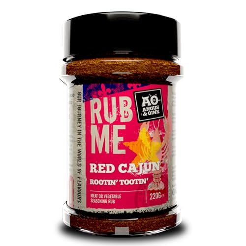 Angus & Oink | Rub Me Red Cajun BBQ Seasoning | Bold Louisiana Flavours | Perfect for Blackened Fish, Dirty Rice & Fried Chicken | 220g