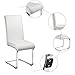 Yaheetech Dining Chairs Set of 2 Modern Faux Leather Upholstered Dining Room Chairs with High Back and Metal Chrome Legs for Kitchen/Living Room/Restaurant, White