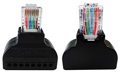 Zdycgtime Rj45 Male Plug To 8P 8C Female Bolt Screw Type Terminals Ethernet Gold Plated Net Network Plug Cable Av Cctv Utp Cat5 Cat6 Cat7 Connectors (1 Pack) #TOP4