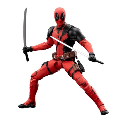 Image of ZD Toys Action Figure Collectible - 7 Inch Deadpool, Superheros Premium PVC Build Collectible, Interchangeable Accessories, Perfect for Gifting, Ages 15+ Years