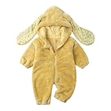 [DDUANDA] 【今季·人気】ベビー ロンパース カバーオール ふわふわ 男の子 女の子 長袖ジャンプスーツ フード付き 厚手 秋冬防寒着 赤ちゃん 着ぐるみ 可愛い 肌着長袖ロンパース前開き 防寒服カバーオール赤ちゃん 贈り物 プレゼント