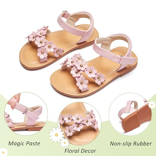 Image of GINFIVE Toddler Girls Sandals Girls Toddler Sandals Little Girls Kids Shoes