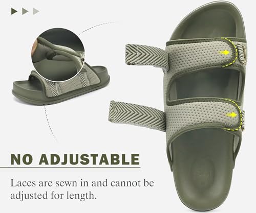 Image of KuaiLu Mens Casual Sandals with Comfortable Orthopedic Arch Support Summer Beach Walking Shoes Cushion Slides Slip on Indoor Outdoor