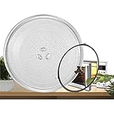 ◆ El plato giratorio para microondas es antideslizante por ambos lados. Un lado tiene tecnología de vidrio esmerilado y el otro lado tiene un diseño convexo irregular para que el plato sea antideslizante y estable. Borde liso para proteger las manos y aumentar la seguridad.